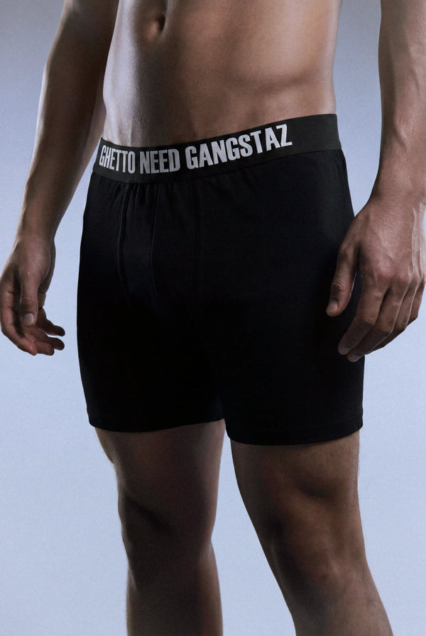 GNG050 - GNG Siyah Şeritli 3'lü Boxer