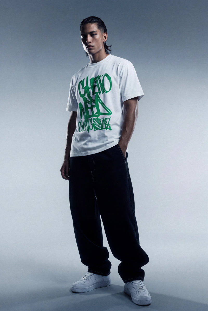 GNG010 - Graffiti Beyaz Tee