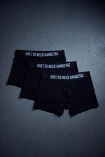 GNG050 - GNG Siyah Şeritli 3'lü Boxer